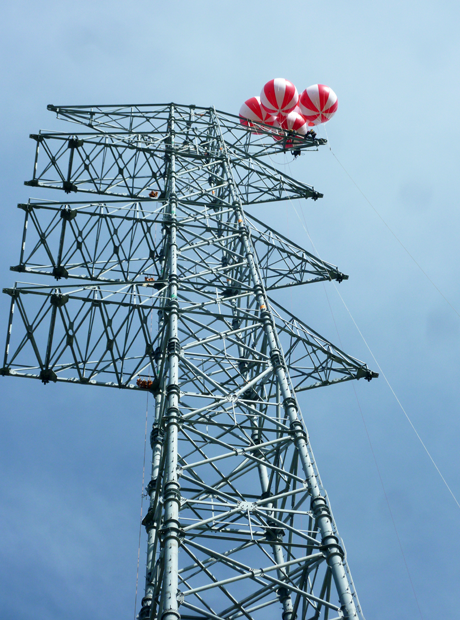 高圧電線撤去の写真