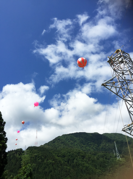 電線撤去の写真