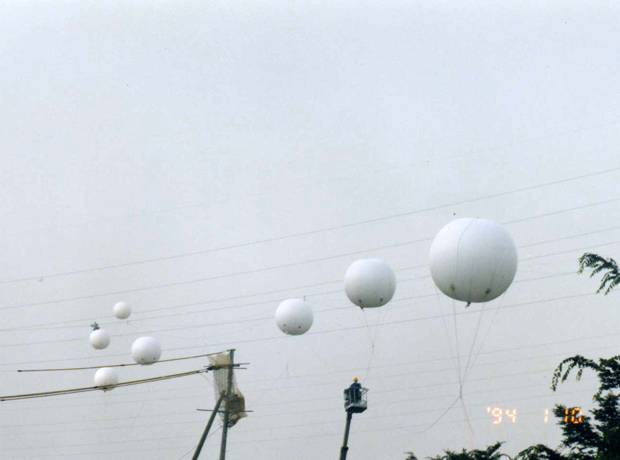 高圧電線撤去の写真